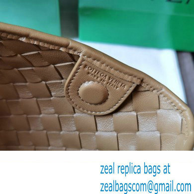 Bottega Veneta Small intrecciato leather Sardine bag with metallic top handle 716082 Brown - Click Image to Close