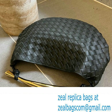 Bottega Veneta Small intrecciato leather Sardine bag with metallic top handle 716082 Dark Green