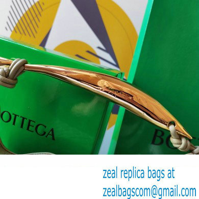Bottega Veneta Small intrecciato leather Sardine bag with metallic top handle 716082 Light Green - Click Image to Close