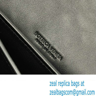 Bottega Veneta Trio Pouch On Strap Mini intrecciato leather shoulder Bag Black