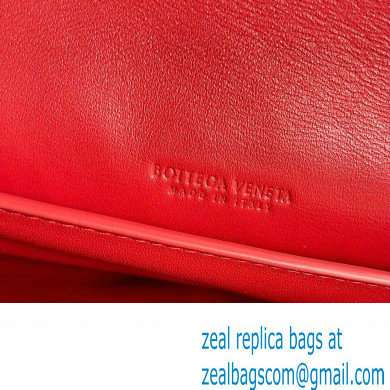 Bottega Veneta Trio Pouch On Strap Mini intrecciato leather shoulder Bag Red - Click Image to Close