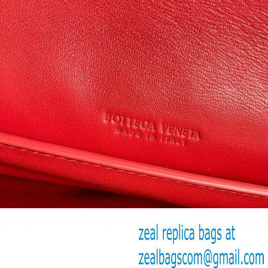 Bottega Veneta Trio Pouch On Strap Mini intrecciato leather shoulder Bag Red