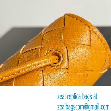 Bottega Veneta Trio Pouch On Strap Mini intrecciato leather shoulder Bag Yellow