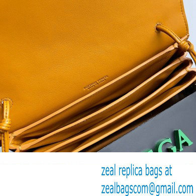 Bottega Veneta Trio Pouch On Strap Mini intrecciato leather shoulder Bag Yellow