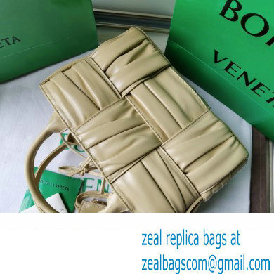 Bottega Veneta foulard Intreccio leather Mini Arco Tote bag with detachable strap Apricot