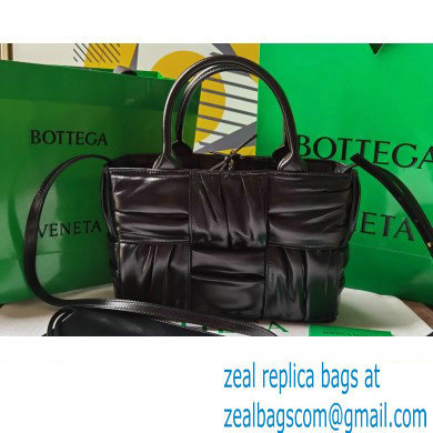 Bottega Veneta foulard Intreccio leather Mini Arco Tote bag with detachable strap Black