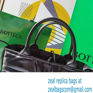 Bottega Veneta foulard Intreccio leather Mini Arco Tote bag with detachable strap Black - Click Image to Close