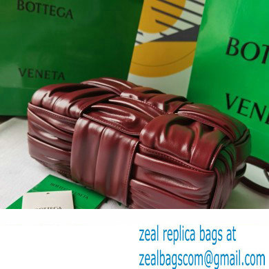 Bottega Veneta foulard Intreccio leather Mini Arco Tote bag with detachable strap Burgundy