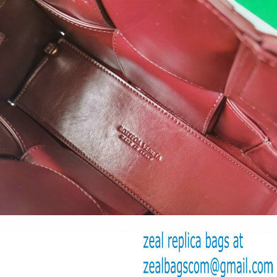 Bottega Veneta foulard Intreccio leather Mini Arco Tote bag with detachable strap Burgundy