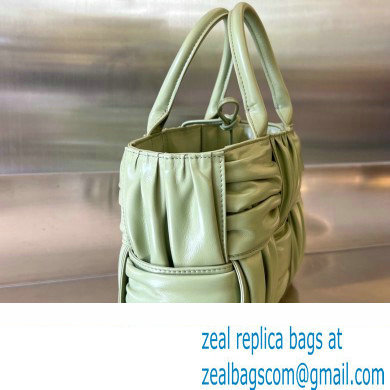 Bottega Veneta foulard Intreccio leather Mini Arco Tote bag with detachable strap Light Green