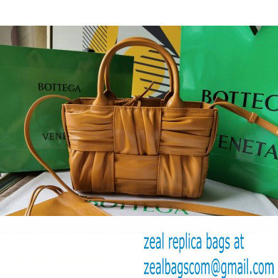 Bottega Veneta foulard Intreccio leather Mini Arco Tote bag with detachable strap Orange