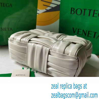 Bottega Veneta foulard Intreccio leather Mini Arco Tote bag with detachable strap White
