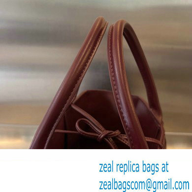 Bottega Veneta foulard Intreccio leather Small Arco Tote bag Burgundy - Click Image to Close