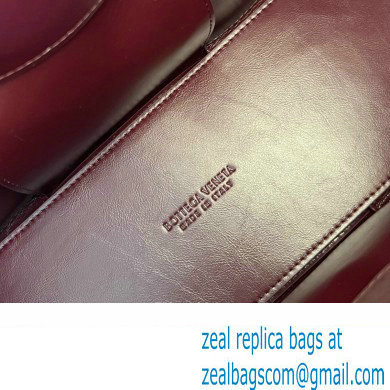Bottega Veneta foulard Intreccio leather Small Arco Tote bag Burgundy - Click Image to Close