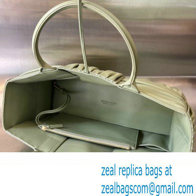 Bottega Veneta foulard Intreccio leather Small Arco Tote bag Light Green - Click Image to Close