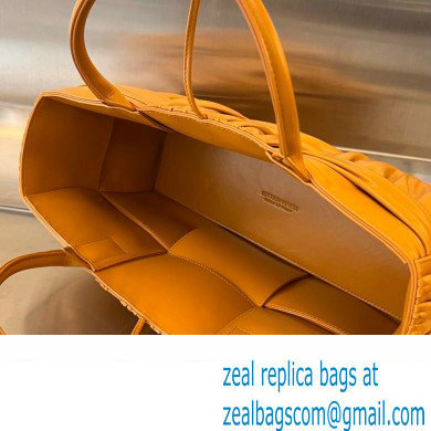 Bottega Veneta foulard Intreccio leather Small Arco Tote bag Orange - Click Image to Close