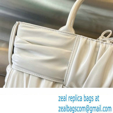 Bottega Veneta foulard Intreccio leather Small Arco Tote bag White