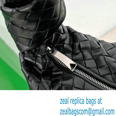 Bottega Veneta intrecciato leather small jodie shoulder bag black - Click Image to Close