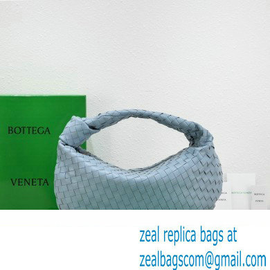 Bottega Veneta intrecciato leather small jodie shoulder bag blue