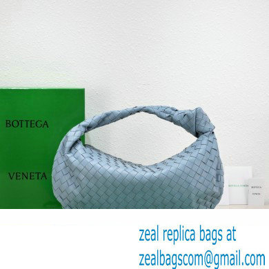 Bottega Veneta intrecciato leather small jodie shoulder bag blue