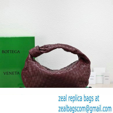 Bottega Veneta intrecciato leather small jodie shoulder bag burgundy