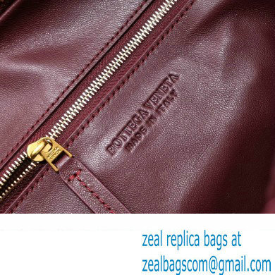 Bottega Veneta intrecciato leather small jodie shoulder bag burgundy - Click Image to Close