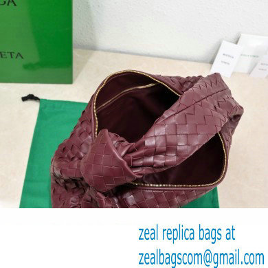Bottega Veneta intrecciato leather small jodie shoulder bag burgundy - Click Image to Close