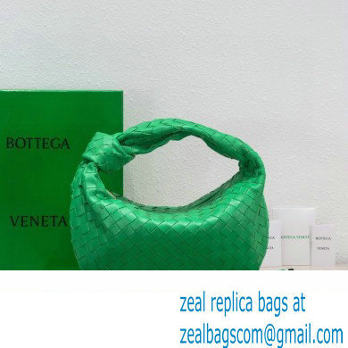 Bottega Veneta intrecciato leather teen jodie shoulder bag bamboo green