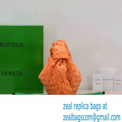 Bottega Veneta intrecciato leather teen jodie shoulder bag orange