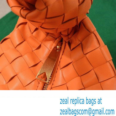 Bottega Veneta intrecciato leather teen jodie shoulder bag orange