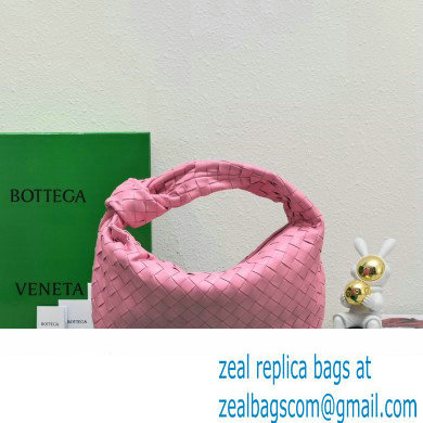 Bottega Veneta intrecciato leather teen jodie shoulder bag pink