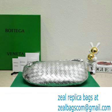 Bottega Veneta intrecciato leather teen jodie shoulder bag silver - Click Image to Close