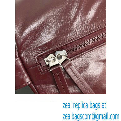 Bottega Veneta leather Gym Duffle Bag with detachable strap Burgundy