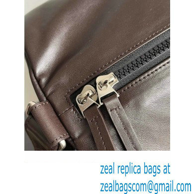 Bottega Veneta leather Gym Duffle Bag with detachable strap Coffee - Click Image to Close