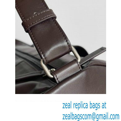 Bottega Veneta leather Gym Duffle Bag with detachable strap Coffee