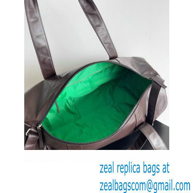 Bottega Veneta leather Gym Duffle Bag with detachable strap Coffee - Click Image to Close