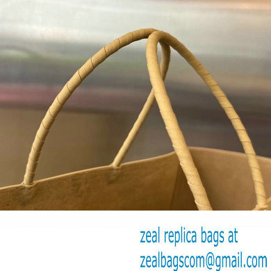 Bottega Veneta paper-like leather The Medium Brown shopping bag 741557
