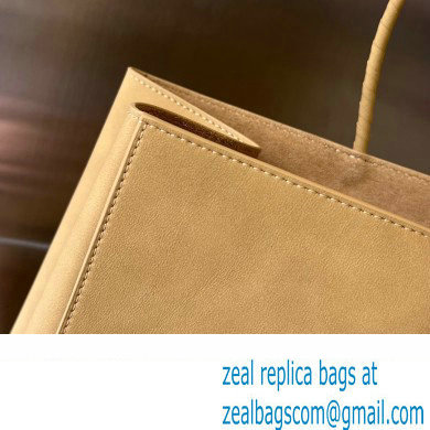 Bottega Veneta paper-like leather The Medium Brown shopping bag 741557 - Click Image to Close