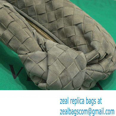 Bottega Veneta suede leather mini jodie top handle bag army green 2023 - Click Image to Close