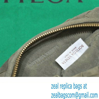 Bottega Veneta suede leather mini jodie top handle bag army green 2023 - Click Image to Close