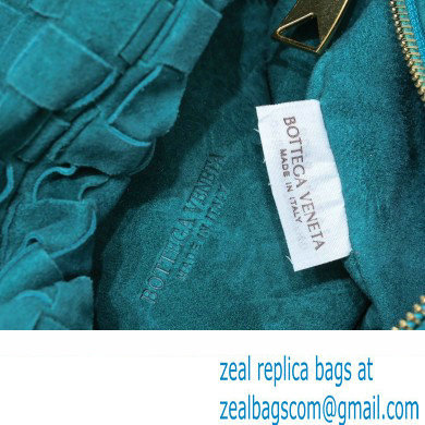 Bottega Veneta suede leather mini jodie top handle bag blue 2023