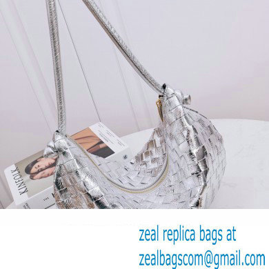 Bottega Veneta turn Small intrecciato leather pouch with adjustable strap bag silver 2022 - Click Image to Close