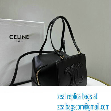 CELINE CALFSKIN FOLDED TRIOMPHE TOTE BLACK 2023 - Click Image to Close