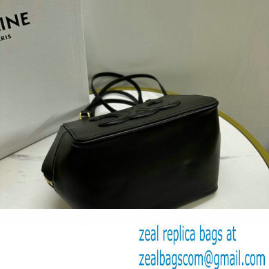 CELINE CALFSKIN FOLDED TRIOMPHE TOTE BLACK 2023 - Click Image to Close