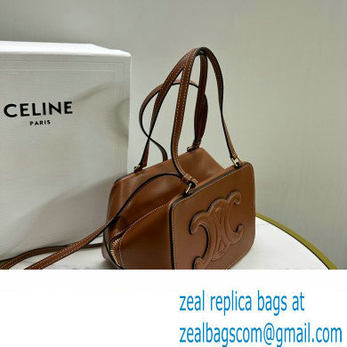 CELINE CALFSKIN FOLDED TRIOMPHE TOTE TAN 2023 - Click Image to Close