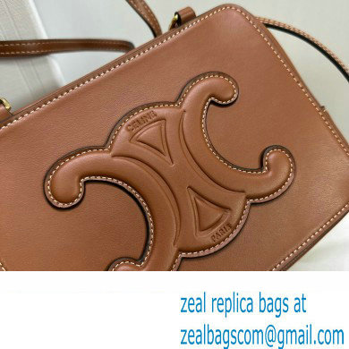 CELINE CALFSKIN FOLDED TRIOMPHE TOTE TAN 2023