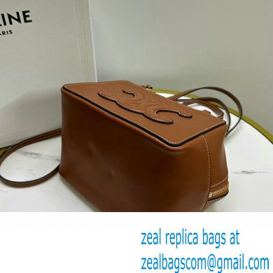 CELINE CALFSKIN FOLDED TRIOMPHE TOTE TAN 2023 - Click Image to Close