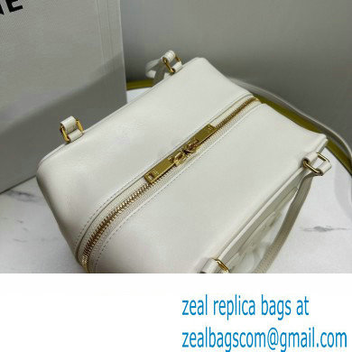 CELINE CALFSKIN FOLDED TRIOMPHE TOTE WHITE 2023