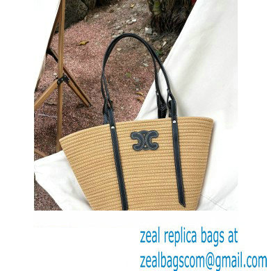 CELINE raffia TRIOMPHE shopping tote bag APRICOT 2023