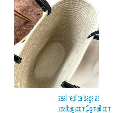 CELINE raffia TRIOMPHE shopping tote bag white 2023 - Click Image to Close